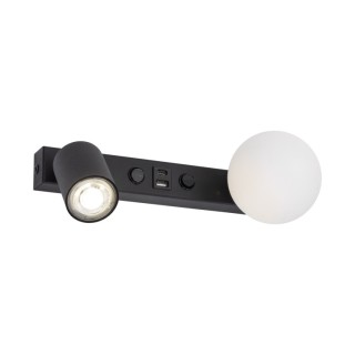 Lampe à poser Vox 2 lumières – noir – en métal – style moderne et loft