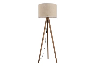 Lampadaire Grand – noix – en métal et bois – style moderne