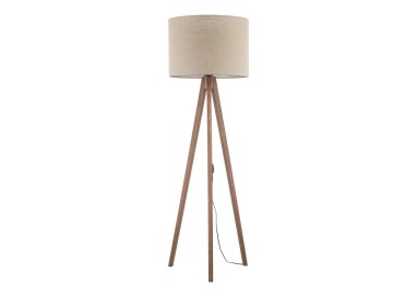 Lampadaire Grand – noix – en métal et bois – style moderne