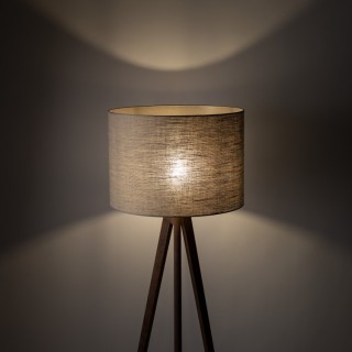 Lampadaire Grand – noix – en métal et bois – style moderne