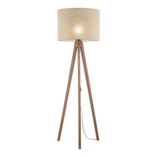 Lampadaire Grand – noix – en métal et bois – style moderne