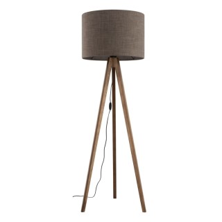 Lampadaire Grand – noix – en métal et bois – style moderne