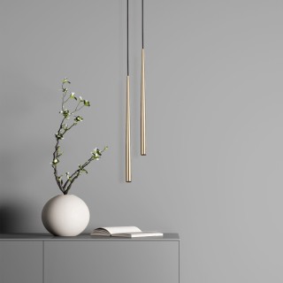 Suspension Piano 1 lumière – doré & noir – en métal – style moderne et loft