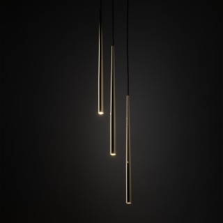 Suspension Piano 3 lumières – doré & noir – en métal – style moderne et chic