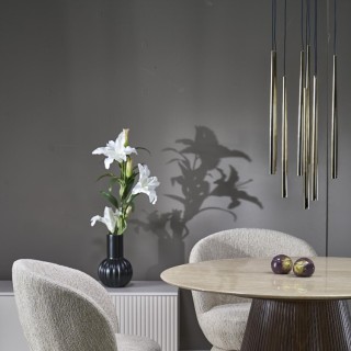 Suspension Piano – doré & noir – en métal – style moderne et chic