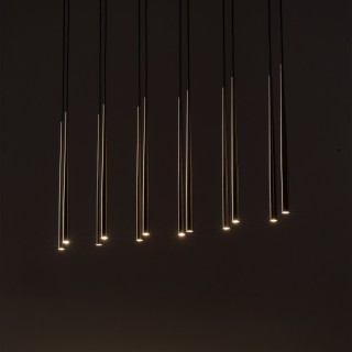 Suspension Piano – doré & noir – en métal – style moderne et loft