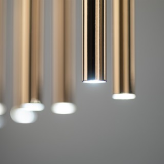 Suspension Piano – doré & noir – en métal – style moderne et loft