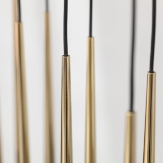 Suspension Piano – doré & noir – en métal – style moderne et loft