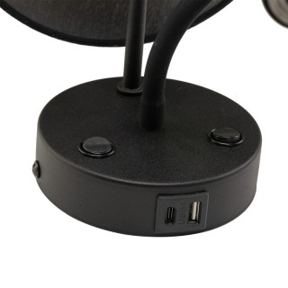 Applique murale Maja 2 lumières – noir – en métal – style moderne et loft