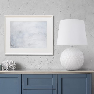 Veilleuse Santana 1 lumière – blanc – en métal et verre – style moderne et loft