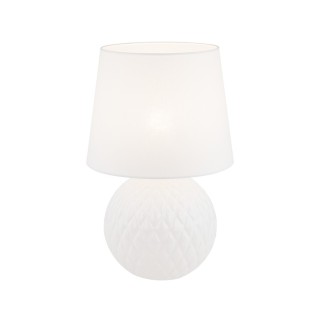 Veilleuse Santana 1 lumière – blanc – en métal et verre – style moderne et loft