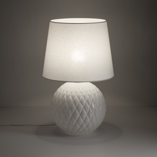 Veilleuse Santana 1 lumière – blanc – en métal et verre – style moderne et loft