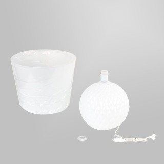 Veilleuse Santana 1 lumière – blanc – en métal et verre – style moderne et loft