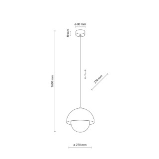 Suspension Bono 1 lumière – en métal – style moderne