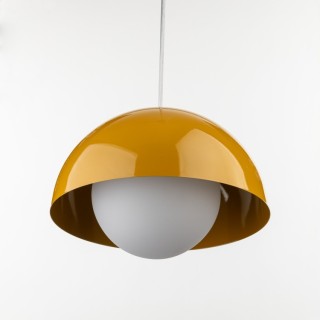 Suspension Bono 1 lumière – ocre – en métal – style moderne