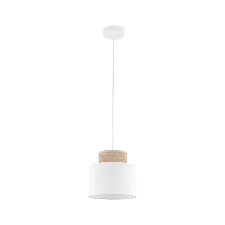 Suspension Duo 1 lumière – blanc – en plastique – style moderne et loft