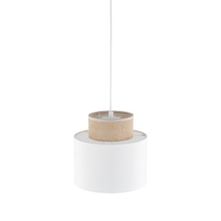 Suspension Duo 1 lumière – blanc – en plastique – style moderne et loft