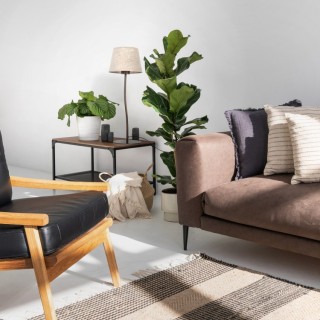 Veilleuse Nicola 1 lumière – brun – en métal – style moderne