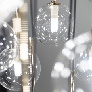 Suspension Aurora – doré & noir – en métal – style moderne et chic