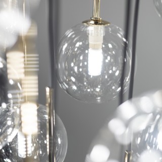 Suspension Aurora – doré & noir – en métal – style moderne et chic