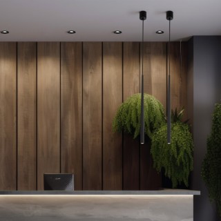 Suspension Piano 1 lumière – noir – en métal – style moderne et loft