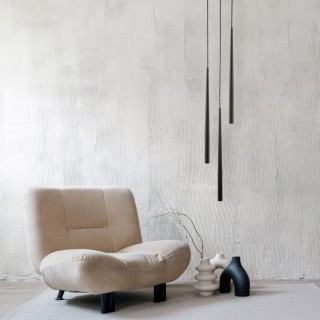 Suspension Piano 3 lumières – noir – en métal – style moderne et loft