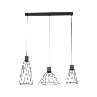 Suspension Modesto 3 lumières – noir – en métal – style moderne