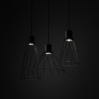 Suspension Modesto 3 lumières – noir – en métal – style moderne