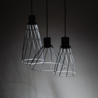Suspension Modesto 3 lumières – noir – en métal – style moderne