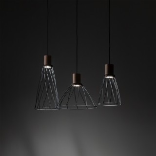 Suspension Modesto 3 lumières – noir – en métal – style loft