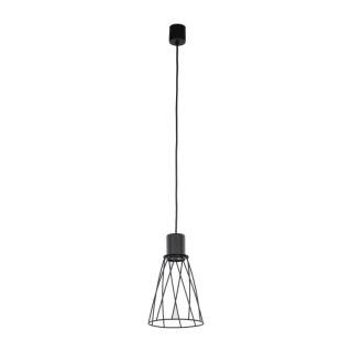 Suspension Modesto 1 lumière – noir – en métal – style loft