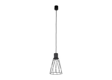 Suspension Modesto 1 lumière – noir – en métal – style loft