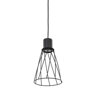 Suspension Modesto 1 lumière – noir – en métal – style loft