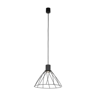 Suspension Modesto 1 lumière – noir – en métal – style loft