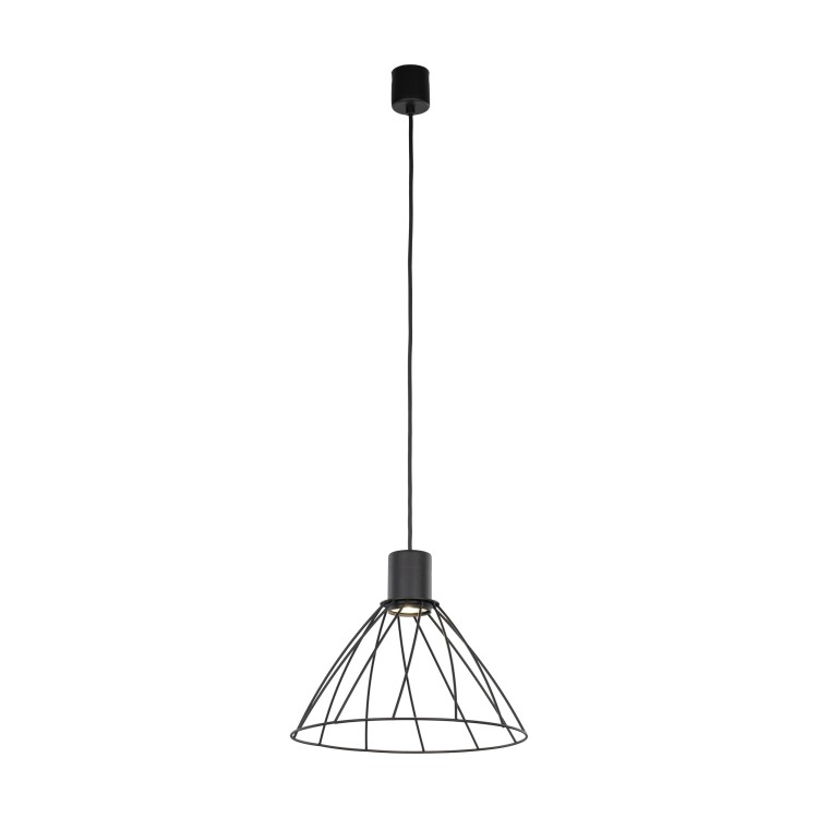 Suspension Modesto 1 lumière – noir – en métal – style loft