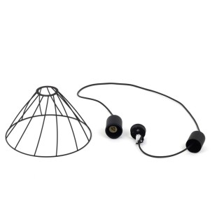 Suspension Modesto 1 lumière – noir – en métal – style loft