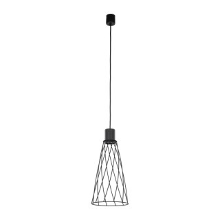 Suspension Modesto 1 lumière – noir – en métal – style loft