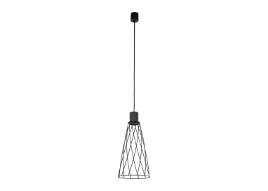 Suspension Modesto 1 lumière – noir – en métal – style loft