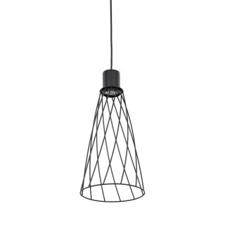 Suspension Modesto 1 lumière – noir – en métal – style loft