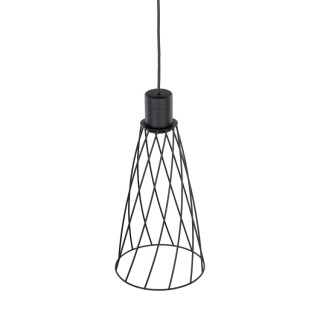 Suspension Modesto 1 lumière – noir – en métal – style loft