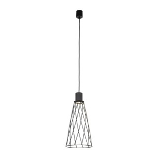 Suspension Modesto 1 lumière – noir – en métal – style loft