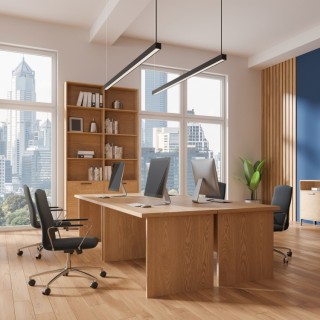 Suspension Luxe – noir – en métal – style moderne et loft