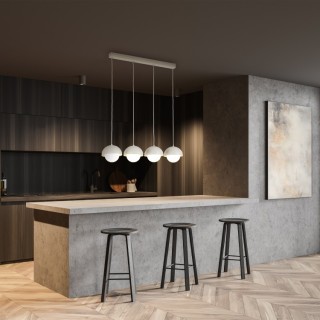 Suspension Bono 4 lumières – en métal – style moderne