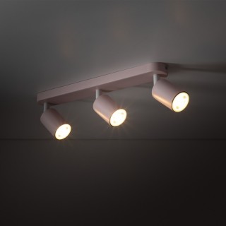 Plafonnier Livia 3 lumières – rose – en métal – style moderne