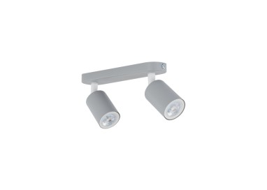 Plafonnier Livia 2 lumières – gris – en métal – style moderne