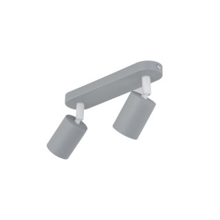 Plafonnier Livia 2 lumières – gris – en métal – style moderne