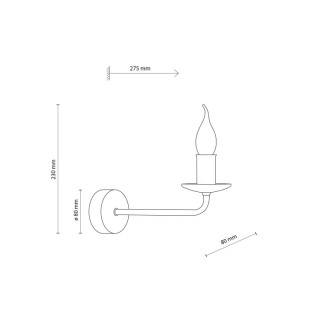 Applique murale Limal 1 lumière – en métal – style industriel
