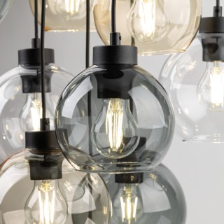 Suspension Cubus – noir – en métal – style moderne et chic