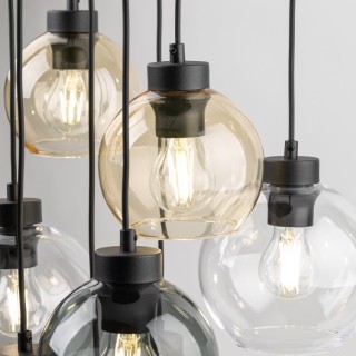 Suspension Cubus – noir – en métal – style moderne et chic