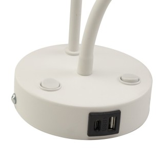 Applique murale Maja 2 lumières – blanc – en métal – style moderne et loft